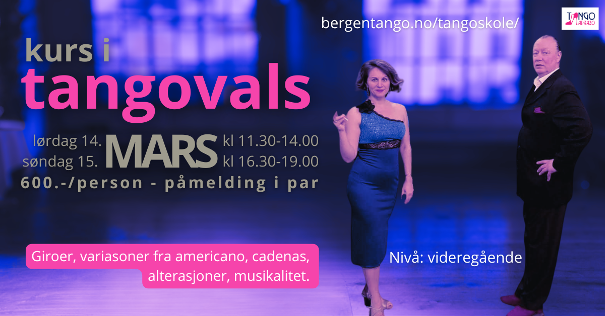 Kurs i tangovals med instruktørene Mikaela og Frantz Joszef
